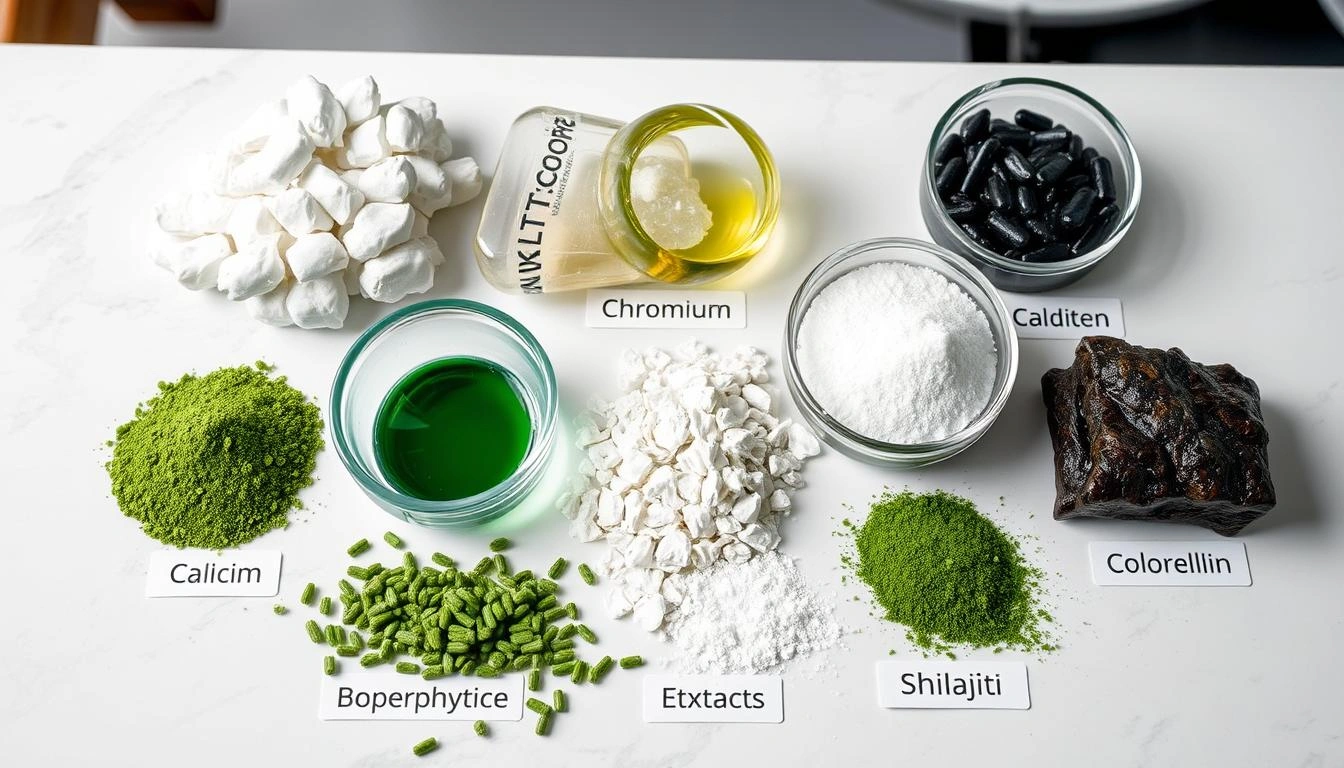 DentiCore ingredients displayed with their natural sources