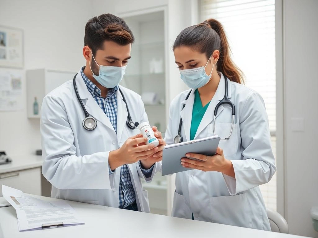 Medical professional discussing DentiCore safety profile